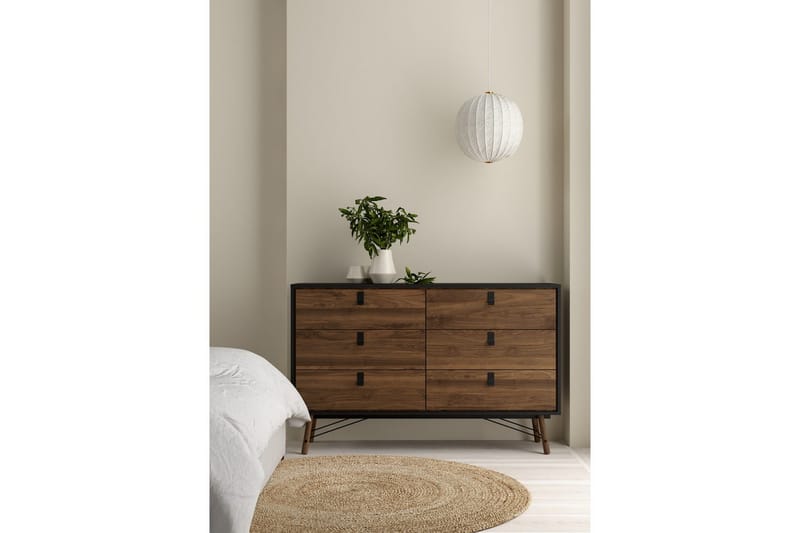 Tadami Sminkebord 150 cm - Sort/Natur - Møbler - Borde - Sminkebord & konsolbord