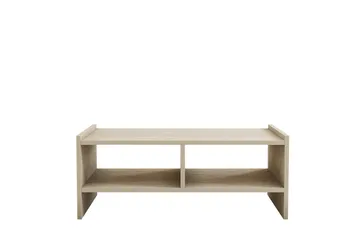 Taharoa 90 cm Rektangulært Sofabord med Hylder i Træ - Beige - Møbler - Borde - Sofabord