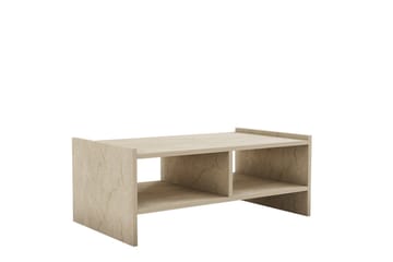 Taharoa 90 cm Rektangulært Sofabord med Hylder i Træ - Beige - Møbler - Borde - Sofabord
