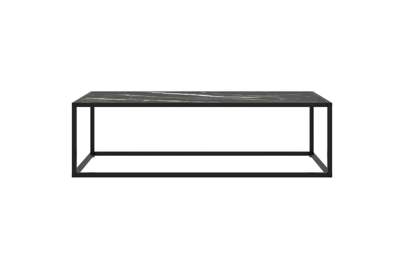 Tebord 120x50x35 cm Marmorglas Sort - Sort - Møbler - Borde - Sofabord