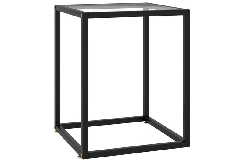 tebord 40x40x50 cm hærdet glas sort - Sort - Sofabord