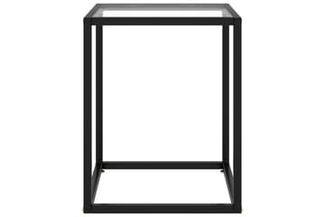 tebord 40x40x50 cm hærdet glas sort - Sort - Møbler - Borde - Sofabord