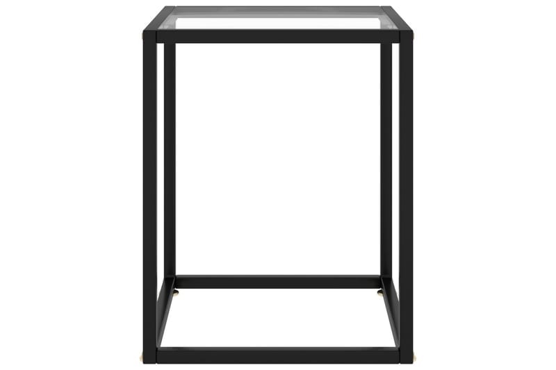tebord 40x40x50 cm hærdet glas sort - Sort - Møbler - Borde - Sofabord
