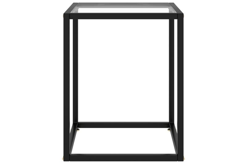 tebord 40x40x50 cm hærdet glas sort - Sort - Sofabord