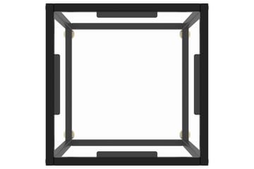 tebord 40x40x50 cm hærdet glas sort - Sort - Møbler - Borde - Sofabord