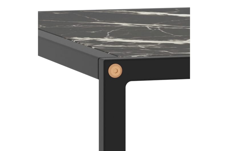 Tebord 60x60x35 cm Marmorglas Sort - Sort - Møbler - Borde - Sofabord