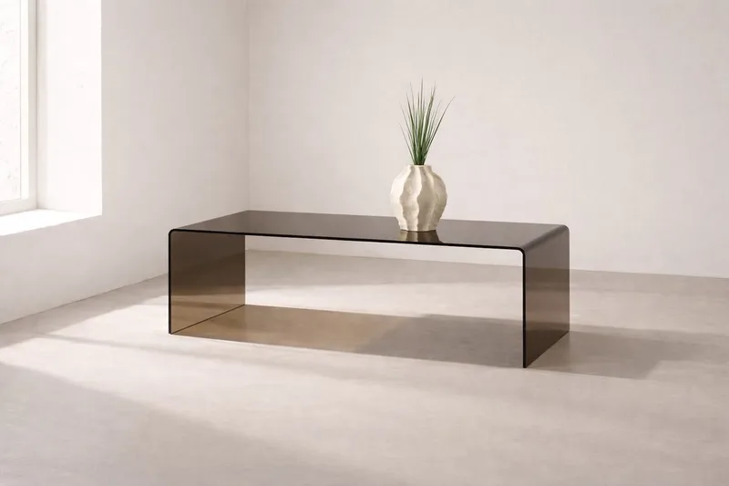 Telemark sofabord 120 cm, Bruntonet glas