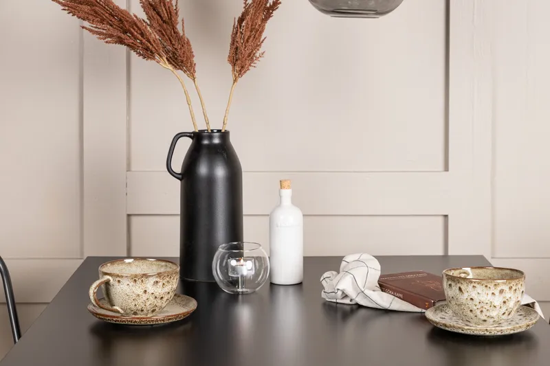 Tempe Spisebordssæt 80 cm Rektangulær med 2 Tempe Stole - Mørk grå - Møbler - Borde - Spisebordssæt