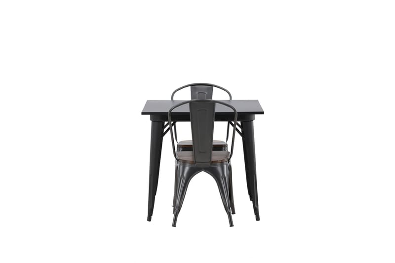 Tempe Spisebordssæt 80 cm Rektangulær med 2 Tempe Stole - Mørk grå - Møbler - Borde - Spisebordssæt