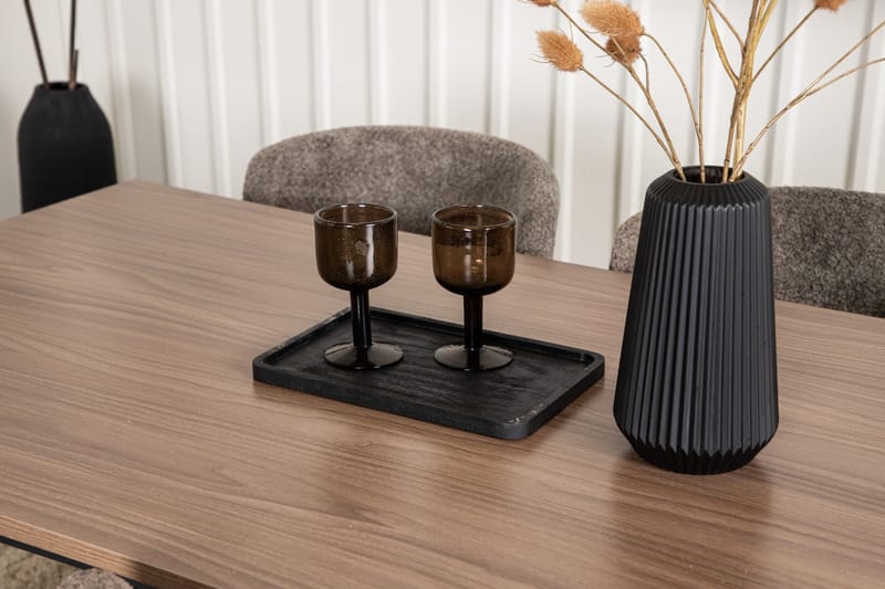 Tempe Spisegruppe 140 cm Rektangulær med 4 Modesto stole - Mørk grå - Møbler - Borde - Spisebordssæt