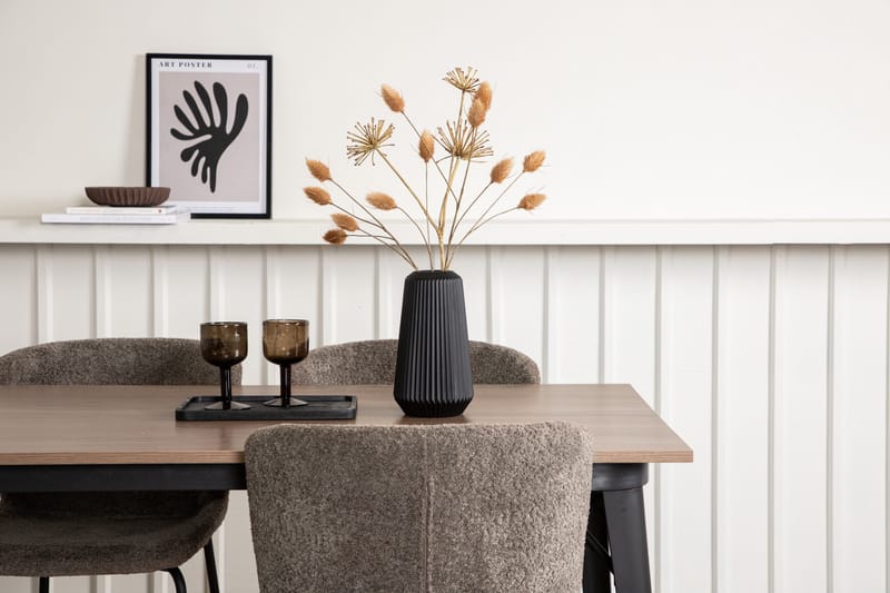 Tempe Spisegruppe 140 cm Rektangulær med 4 Modesto stole - Mørk grå - Møbler - Borde - Spisebordssæt