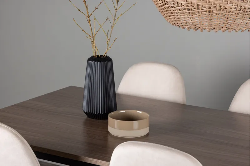 Tempe Spisegruppe 140 cm Rektangulær med 4 Polar stole - Beige - Møbler - Borde - Spisebordssæt