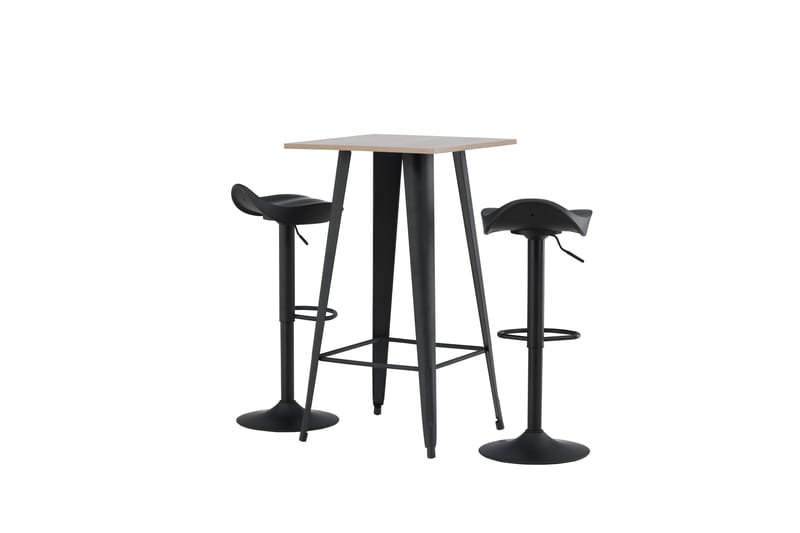 Tempe Spisegruppe 60 cm Rektangulær med 2 Adesto stole - Svart - Møbler - Borde - Spisebordssæt
