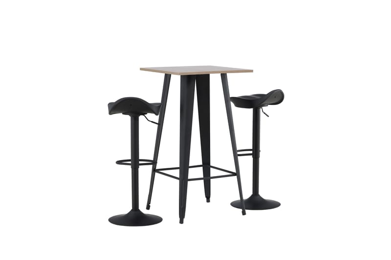 Tempe Spisegruppe 60 cm Rektangulær med 2 Adesto stole - Svart - Møbler - Borde - Spisebordssæt