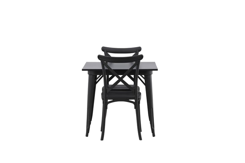 Tempe Spisegruppe 80 cm Rektangulær med 2 Crosett stole - Svart - Møbler - Borde - Spisebordssæt