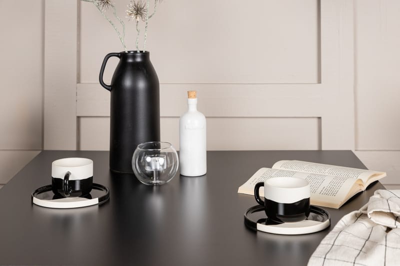 Tempe Spisegruppe 80 cm Rektangulær med 2 Crosett stole - Svart - Møbler - Borde - Spisebordssæt