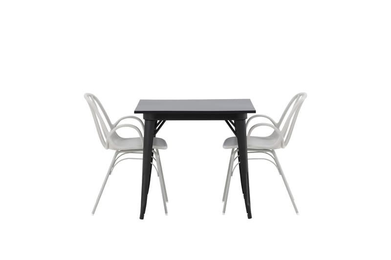 Tempe Spisegruppe 80 cm Rektangulær med 2 Dyrön stole - Svart - Møbler - Borde - Spisebordssæt