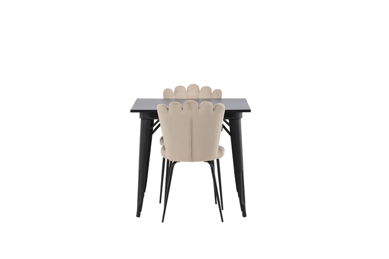 Tempe Spisegruppe 80 cm Rektangulær med 2 Limhamn stole - Beige - Møbler - Borde - Spisebordssæt