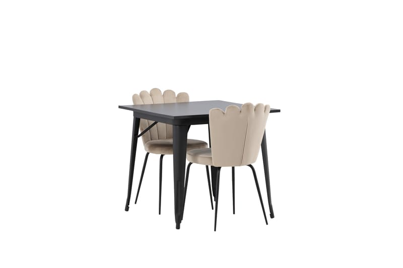 Tempe Spisegruppe 80 cm Rektangulær med 2 Limhamn stole - Beige - Møbler - Borde - Spisebordssæt