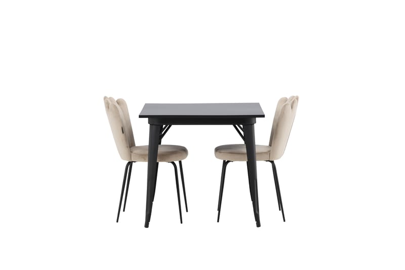 Tempe Spisegruppe 80 cm Rektangulær med 2 Limhamn stole - Beige - Møbler - Borde - Spisebordssæt