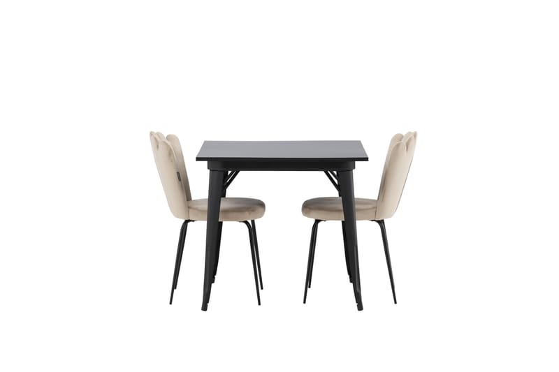 Tempe Spisegruppe 80 cm Rektangulær med 2 Limhamn stole - Beige - Møbler - Borde - Spisebordssæt