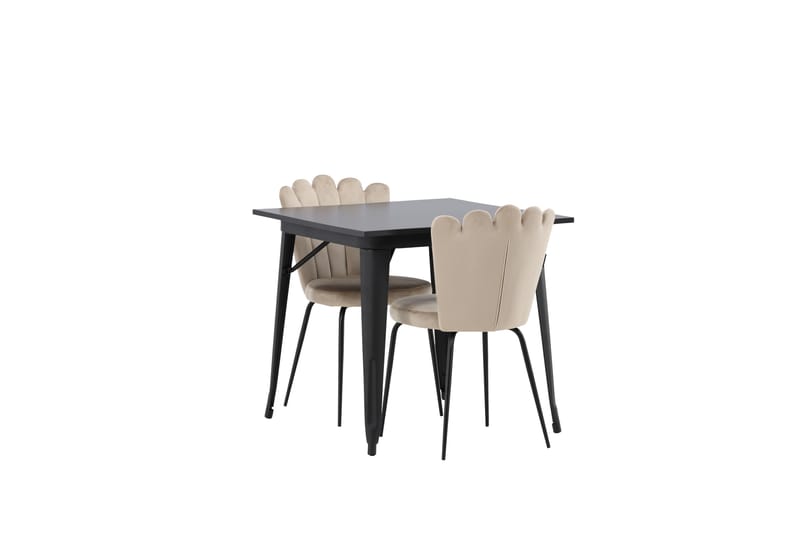 Tempe Spisegruppe 80 cm Rektangulær med 2 Limhamn stole - Beige - Møbler - Borde - Spisebordssæt
