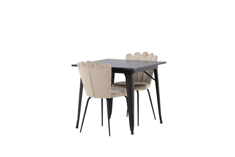 Tempe Spisegruppe 80 cm Rektangulær med 2 Limhamn stole - Beige - Møbler - Borde - Spisebordssæt