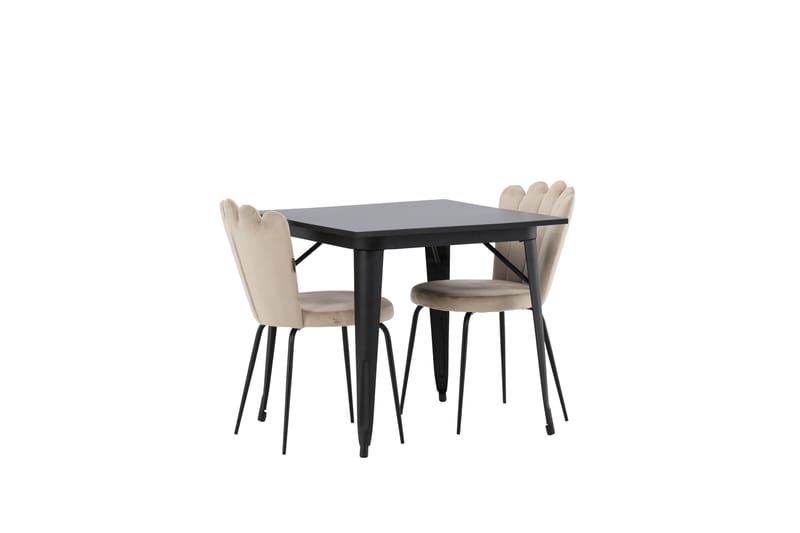 Tempe Spisegruppe 80 cm Rektangulær med 2 Limhamn stole - Beige - Møbler - Borde - Spisebordssæt