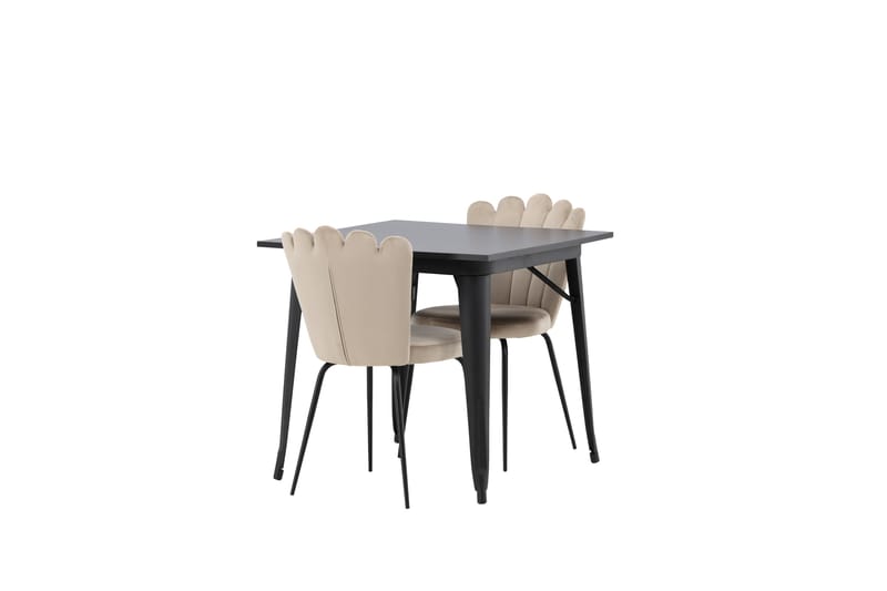 Tempe Spisegruppe 80 cm Rektangulær med 2 Limhamn stole - Beige - Møbler - Borde - Spisebordssæt