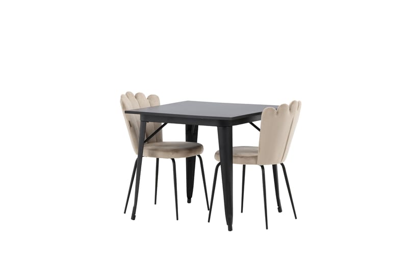 Tempe Spisegruppe 80 cm Rektangulær med 2 Limhamn stole - Beige - Møbler - Borde - Spisebordssæt