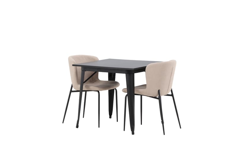 Tempe Spisegruppe 80 cm Rektangulær med 2 Modesto stole - Beige - Møbler - Borde - Spisebordssæt