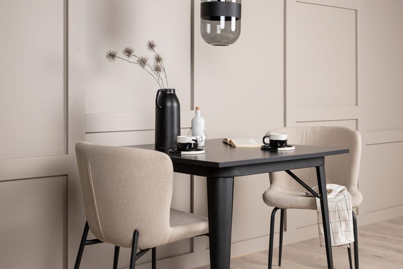 Tempe Spisegruppe 80 cm Rektangulær med 2 Modesto stole - Beige - Møbler - Borde - Spisebordssæt
