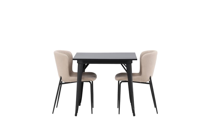 Tempe Spisegruppe 80 cm Rektangulær med 2 Modesto stole - Beige - Møbler - Borde - Spisebordssæt