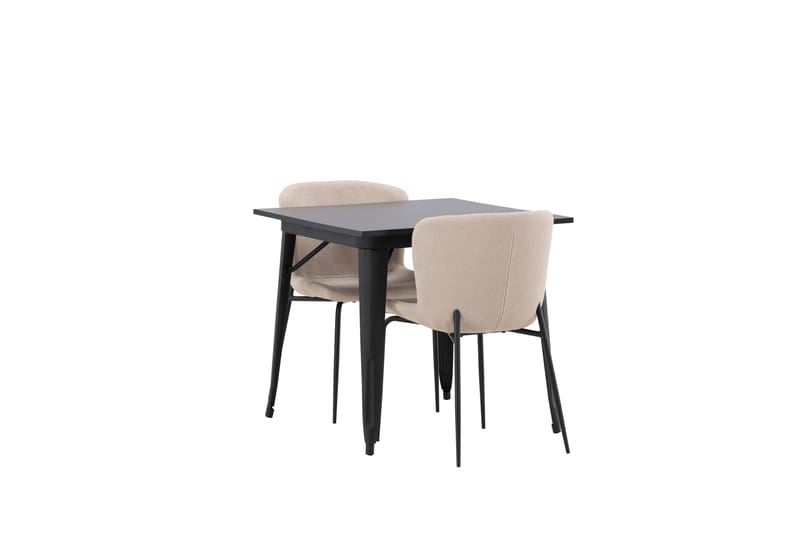 Tempe Spisegruppe 80 cm Rektangulær med 2 Modesto stole - Beige - Møbler - Borde - Spisebordssæt
