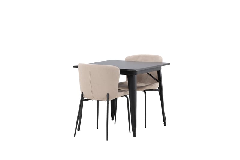 Tempe Spisegruppe 80 cm Rektangulær med 2 Modesto stole - Beige - Møbler - Borde - Spisebordssæt