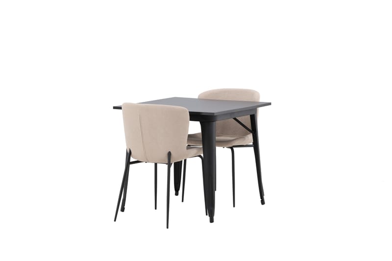 Tempe Spisegruppe 80 cm Rektangulær med 2 Modesto stole - Beige - Møbler - Borde - Spisebordssæt