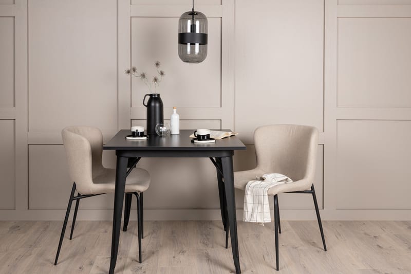 Tempe Spisegruppe 80 cm Rektangulær med 2 Modesto stole - Beige - Møbler - Borde - Spisebordssæt