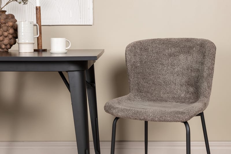 Tempe Spisegruppe 80 cm Rektangulær med 2 Modesto stole - Svart - Møbler - Borde - Spisebordssæt