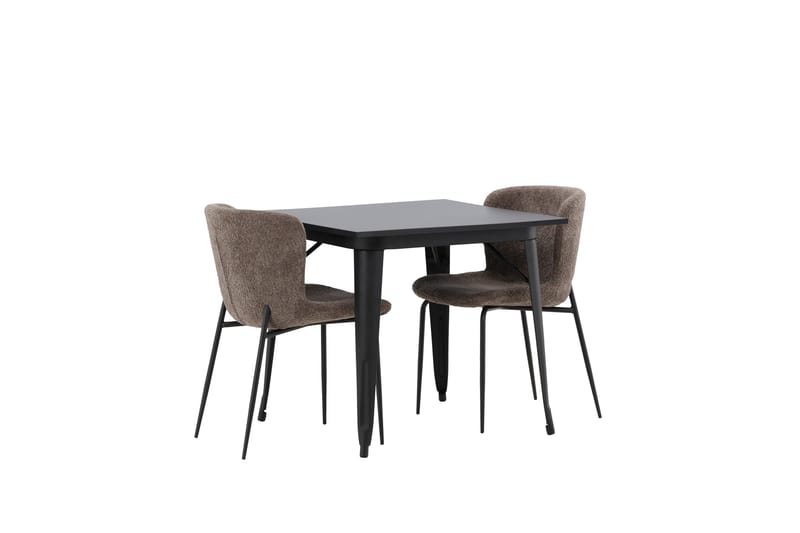 Tempe Spisegruppe 80 cm Rektangulær med 2 Modesto stole - Svart - Møbler - Borde - Spisebordssæt