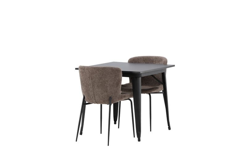 Tempe Spisegruppe 80 cm Rektangulær med 2 Modesto stole - Svart - Møbler - Borde - Spisebordssæt