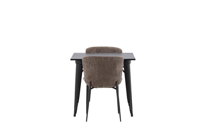 Tempe Spisegruppe 80 cm Rektangulær med 2 Modesto stole - Svart - Møbler - Borde - Spisebordssæt