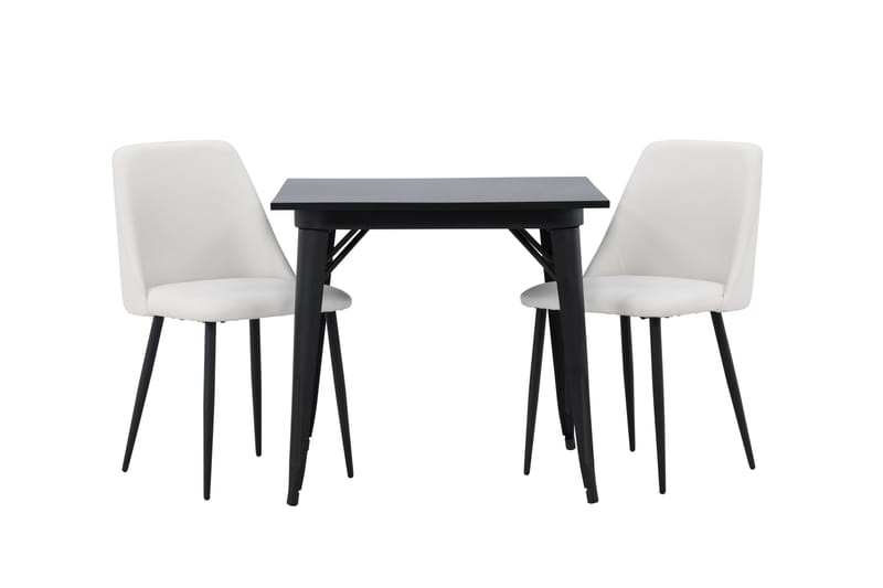 Tempe Spisegruppe 80 cm Rektangulær med 2 Night stole, Svart