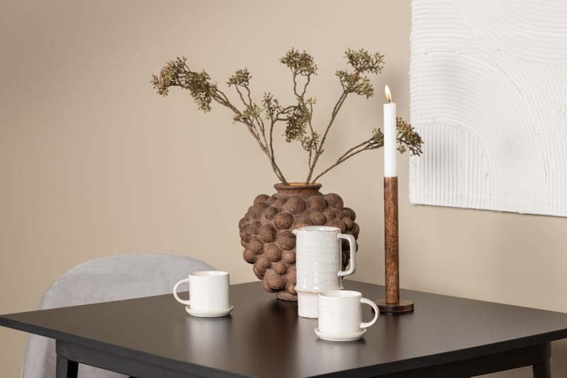 Tempe Spisegruppe 80 cm Rektangulær med 2 Velvet stole - Svart - Møbler - Borde - Spisebordssæt