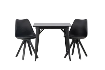 Tempe Spisegruppe 80 cm Rektangulær med 2 Zeno stole