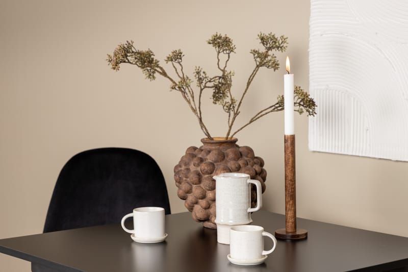 Tempe Spisegruppe 80 cm Rektangulær med 2 Polar stole - Svart - Møbler - Borde - Spisebordssæt