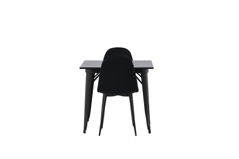 Tempe Spisegruppe 80 cm Rektangulær med 2 Polar stole - Svart - Møbler - Borde - Spisebordssæt