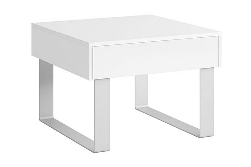 Tessan Sofabord Lille 64 cm med Opbevaring Skuffe - Hvid - Sofabord