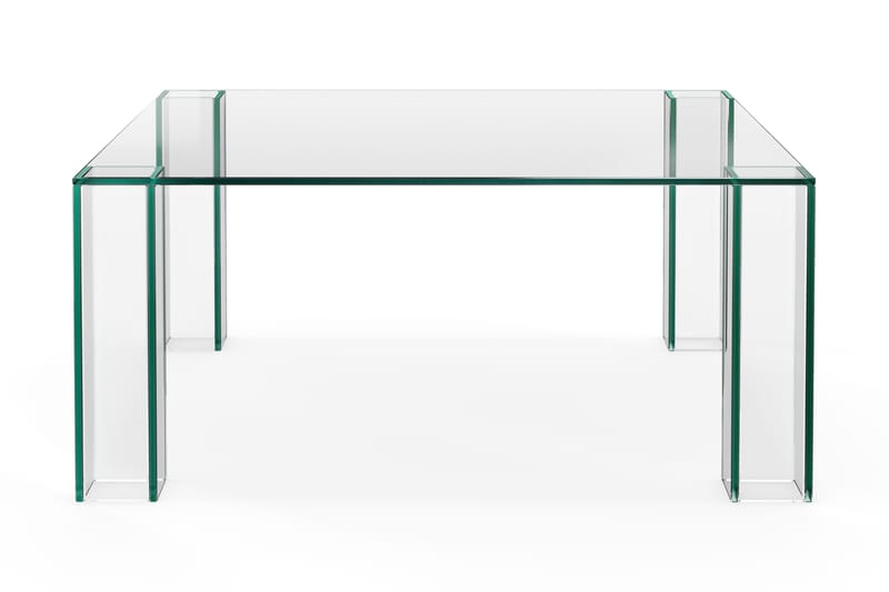 Tetsuya Kvadratisk Sofabord 90x90x30 cm i Glas - Gennemsigtig - Møbler - Borde - Sofabord