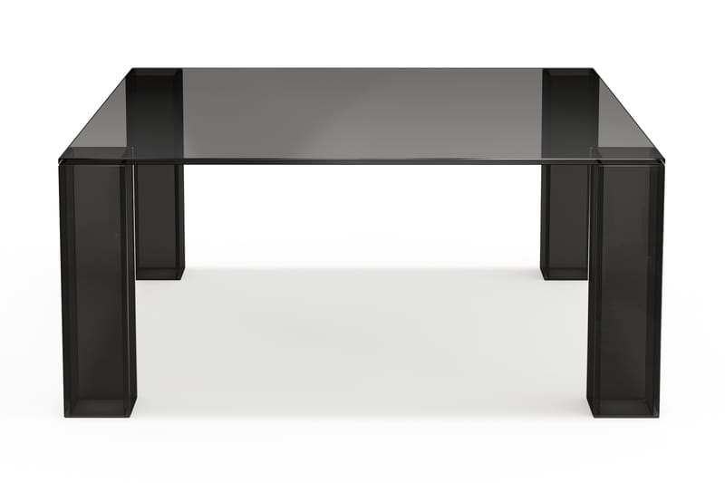 Tetsuya Kvadratisk Sofabord 90x90x30 cm i Glas - Sort - Møbler - Borde - Sofabord