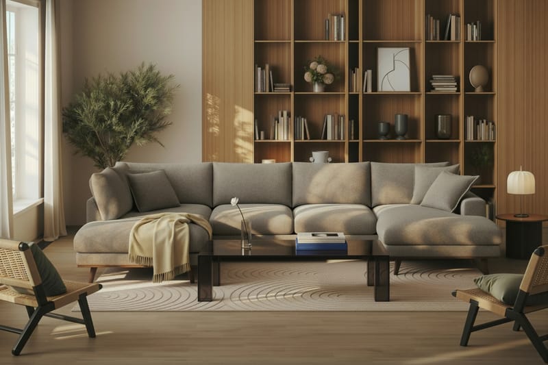 Tetsuya Rektangulært Sofabord 140x60x30 cm i glas - Brun - Møbler - Borde - Sofabord